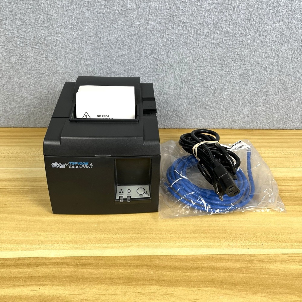 STAR futurePRINT TSP100III LAN Thermal Network POS Receipt Printer w/Cables